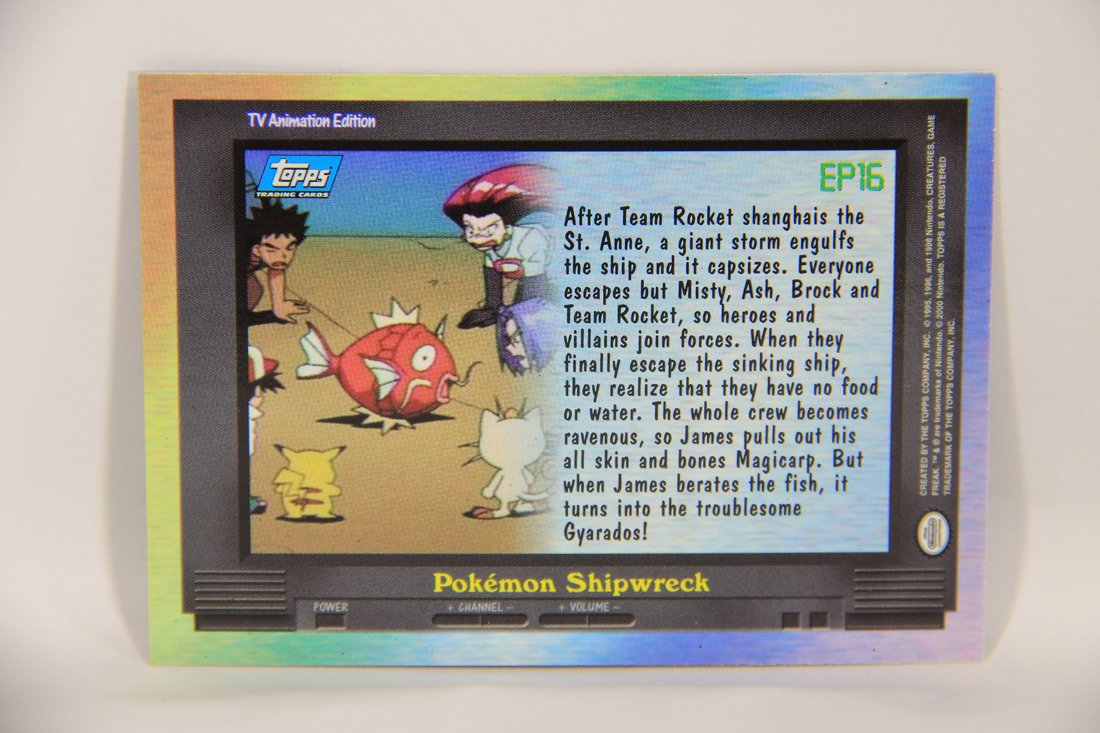 Pokémon Card TV Animation #EP16 Pokemon Shipwreck Chase Card Blue Logo 1st Print ENG L002604