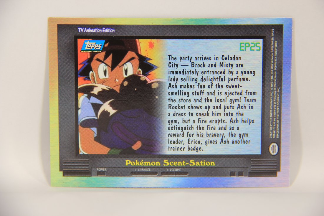Pokémon Card TV Animation #EP25 Pokemon Scent-Sation Foil Chase Card Blue Logo 1st Print ENG L002611