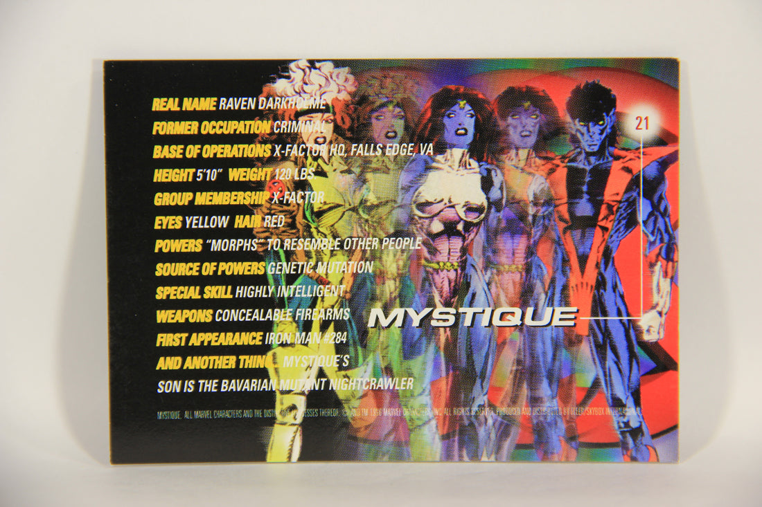 Marvel Motion 1996 Card #21 Mystique ENG 3-D Lenticular X-Men L002635