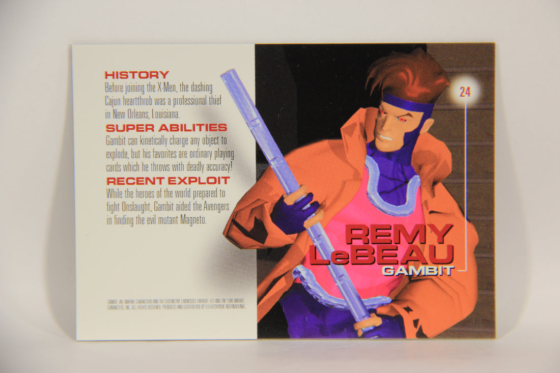 Marvel Motion 1996 Card #24 Remy LeBeau - Gambit ENG 3-D Lenticular L002636