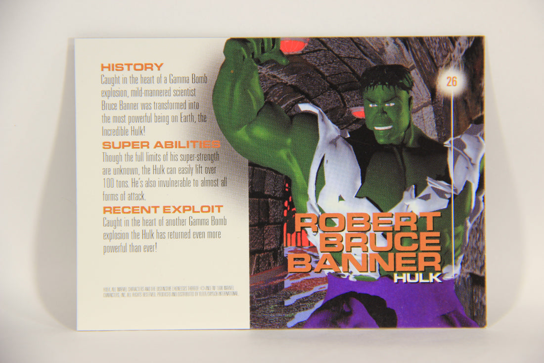 Marvel Motion 1996 Card #26 Robert Bruce Banner Hulk ENG 3-D Lenticular L002637