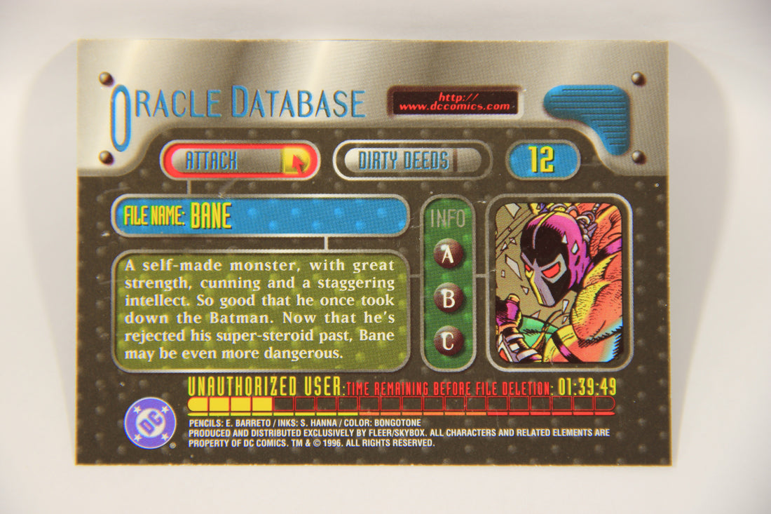 DC Outburst Firepower 1996 Trading Card #12 Bane Embossed Card L002647
