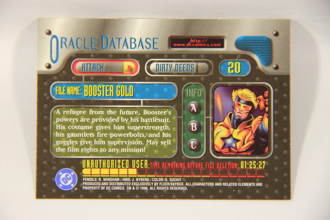 DC Outburst Firepower 1996 Trading Card #20 Booster Gold Embossed Card L002653
