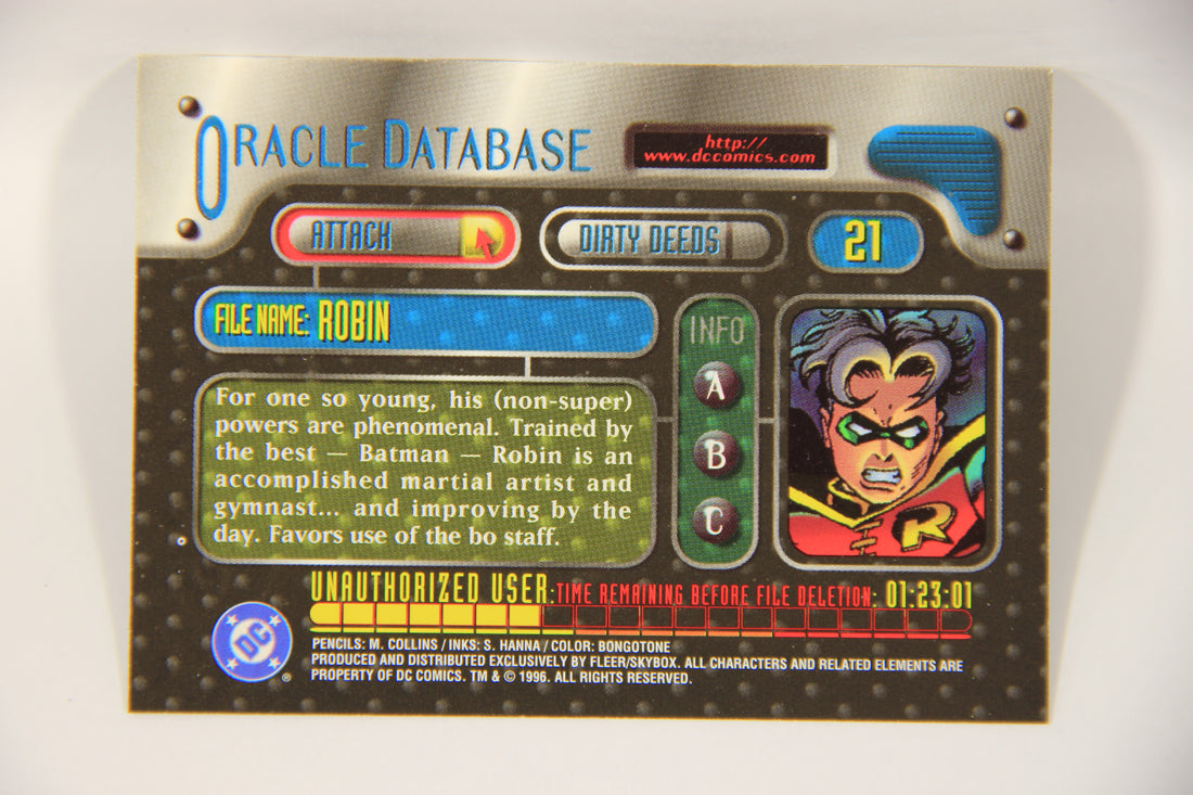 DC Outburst Firepower 1996 Trading Card #21 Robin Embossed Card L002654