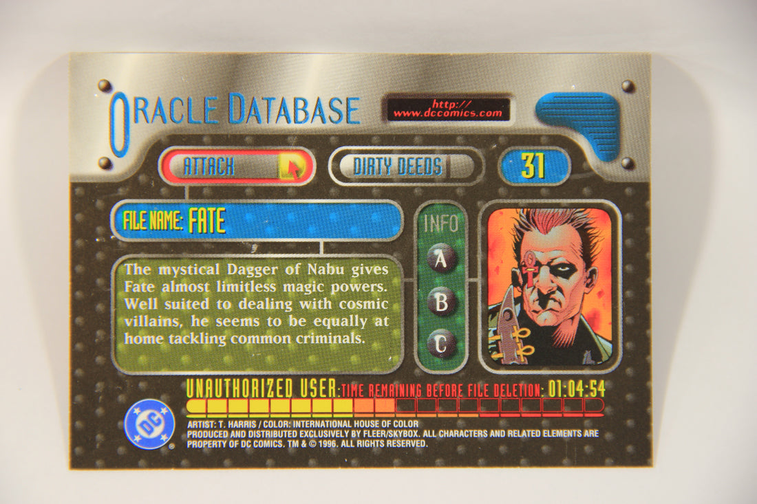 DC Outburst Firepower 1996 Trading Card #31 Fate Embossed Card L002663