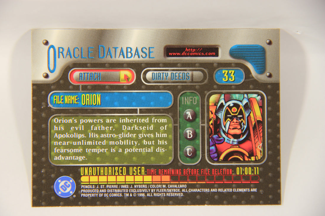 DC Outburst Firepower 1996 Trading Card #33 Orion Embossed Card L002664
