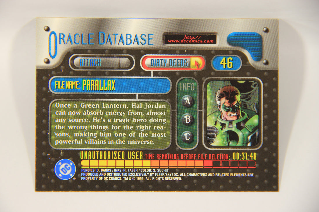 DC Outburst Firepower 1996 Trading Card #46 Parallax Embossed Card L002677