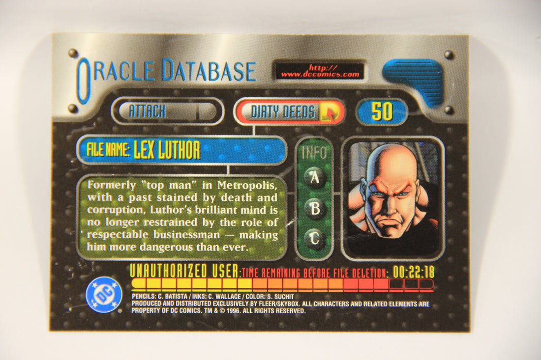 DC Outburst Firepower 1996 Trading Card #50 Lex Luthor Embossed Card L002680