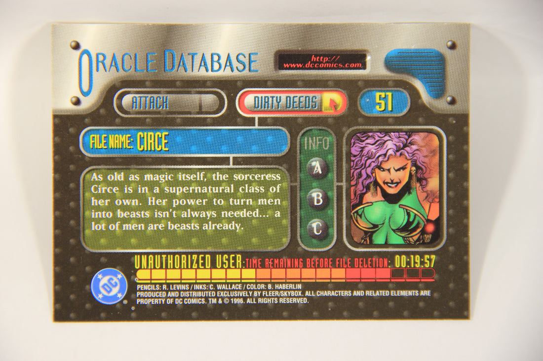 DC Outburst Firepower 1996 Trading Card #51 Circe Embossed Card L002681