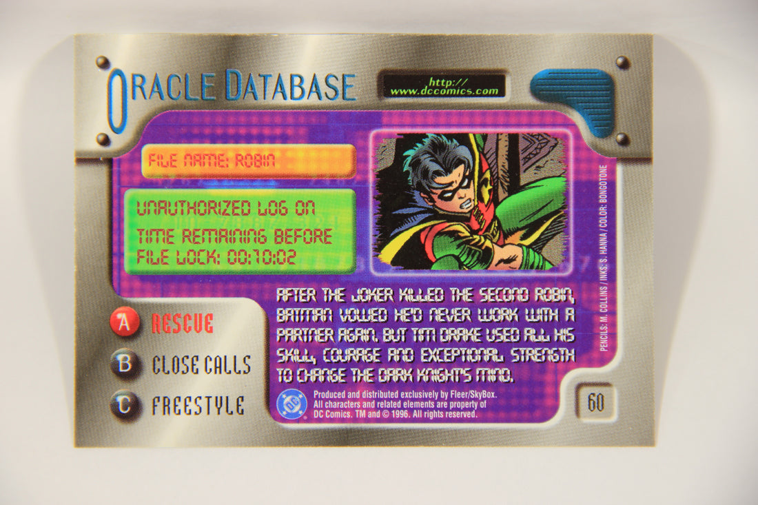 DC Outburst Firepower 1996 Trading Card #60 Robin Embossed Card L002689