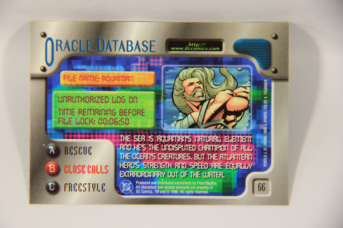 DC Outburst Firepower 1996 Trading Card #66 Aquaman Embossed Card L002694