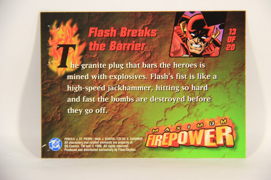 DC Outburst Firepower 1996 Card #13 Of 20 Flash Breaks The Barrier Chase Card L002711