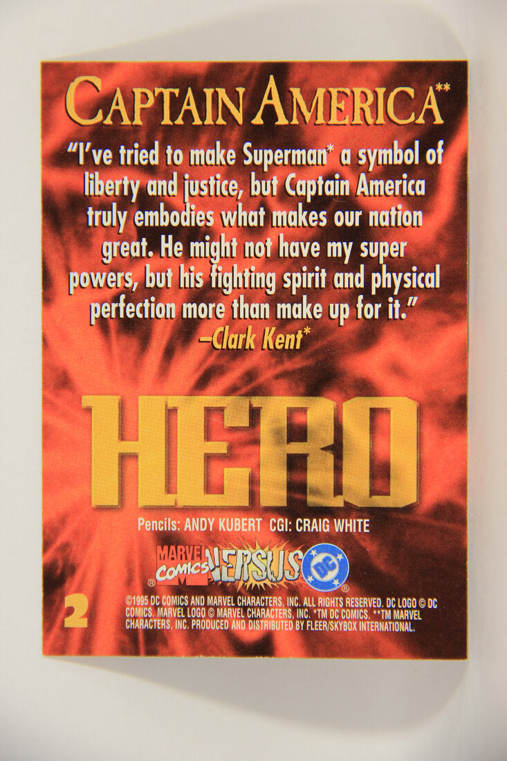 DC Versus Marvel Comics 1995 Trading Card #2 Captain America ENG L002826