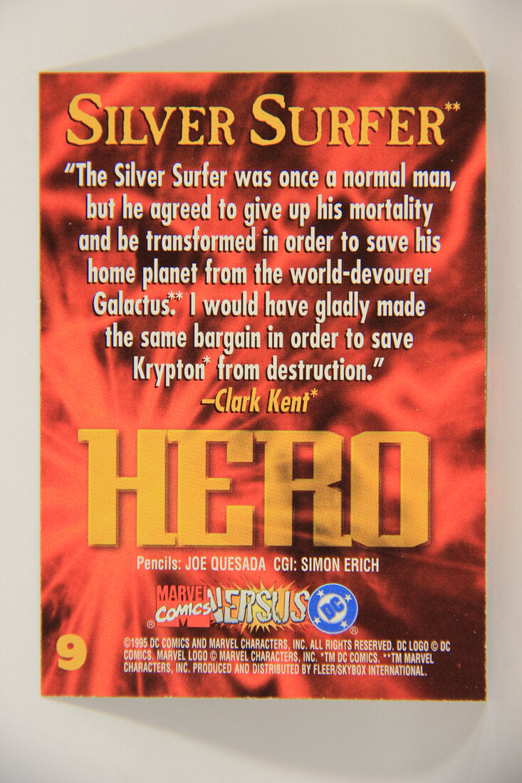 DC Versus Marvel Comics 1995 Trading Card #9 Silver Surfer ENG L002831