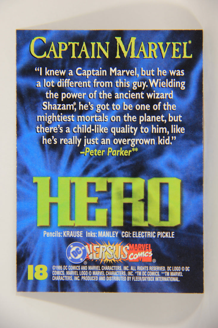 DC Versus Marvel Comics 1995 Trading Card #18 Captain Marvel ENG L002839