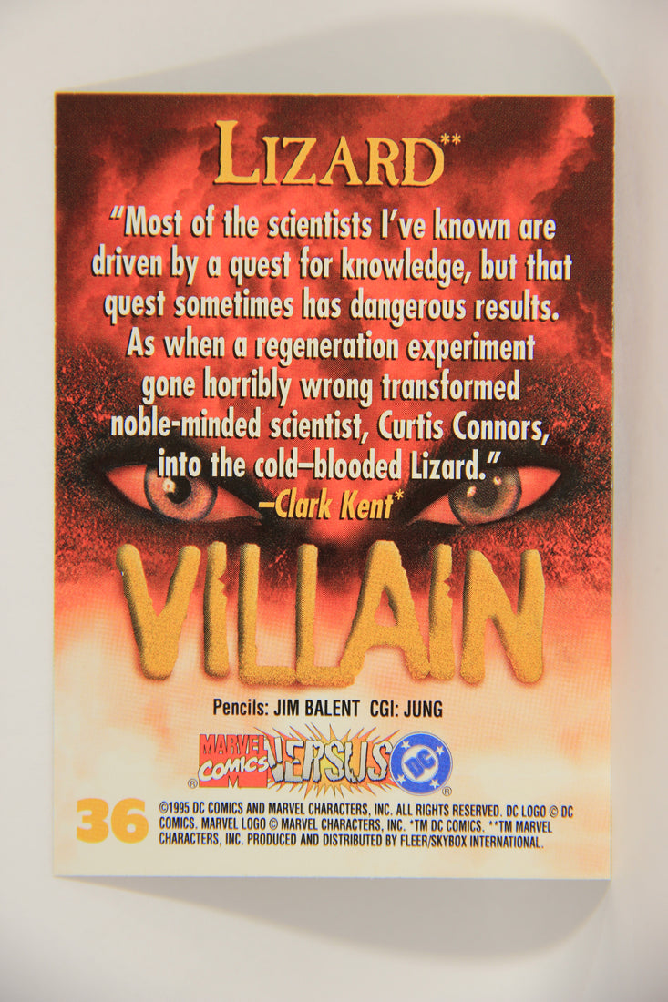 DC Versus Marvel Comics 1995 Trading Card #36 Lizard ENG L002850