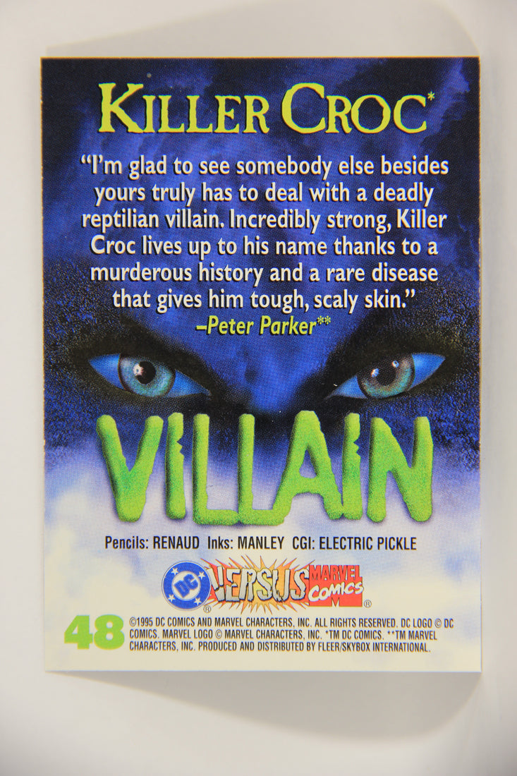 DC Versus Marvel Comics 1995 Trading Card #48 Killer Croc ENG L002859
