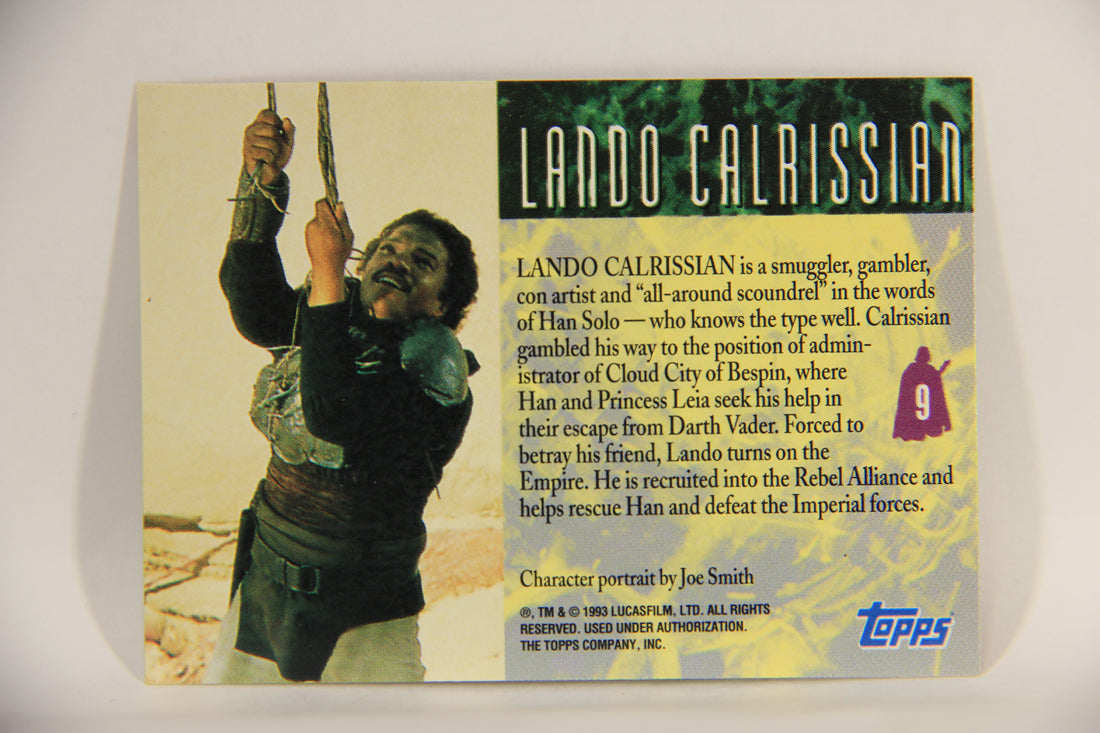 Star Wars Galaxy 1993 Topps Trading Card #9 Lando Calrissian Artwork ENG L002902