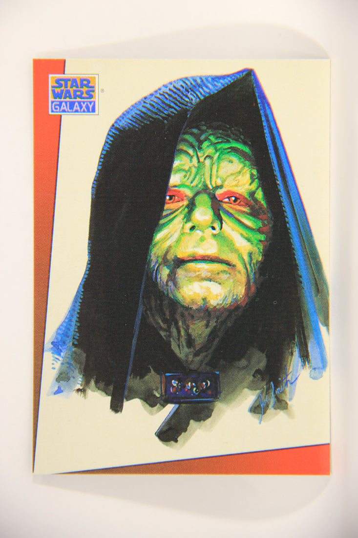 Star Wars Galaxy 1993 Topps Card #14 The Emperor Palpatine Artwork ENG L002907