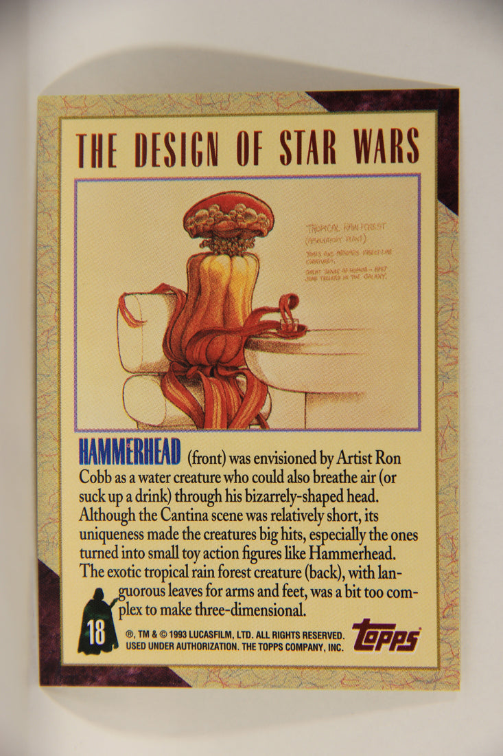 Star Wars Galaxy 1993 Topps Trading Card #18 Hammerhead Artwork ENG L002911