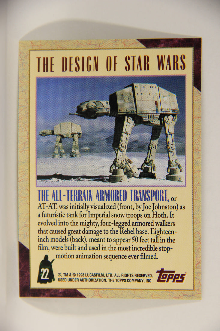 Star Wars Galaxy 1993 Topps Trading Card #22 AT-AT Artwork ENG L002915