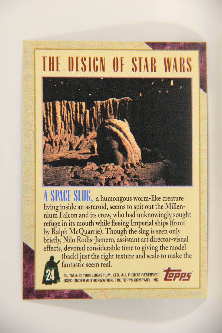 Star Wars Galaxy 1993 Topps Card #24 A Space Slug Artwork ENG L002917