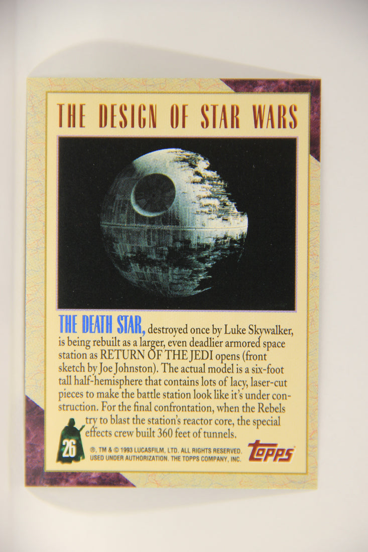 Star Wars Galaxy 1993 Topps Trading Card #26 The Death Star Artwork ENG L002919