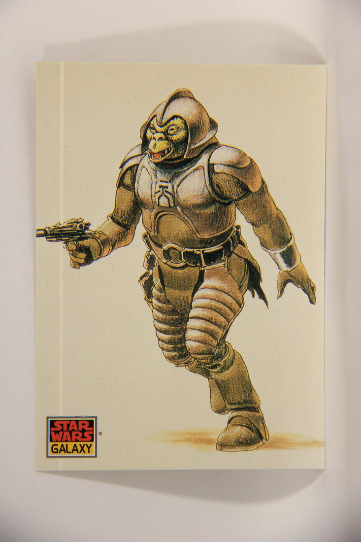 Star Wars Galaxy 1993 Topps Card #35 Jabba's Menagerie Artwork ENG L002927