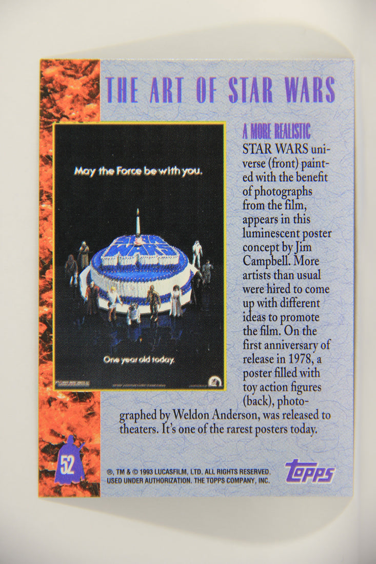 Star Wars Galaxy 1993 Topps Card #52 A More Realistic SW Artwork ENG L002942