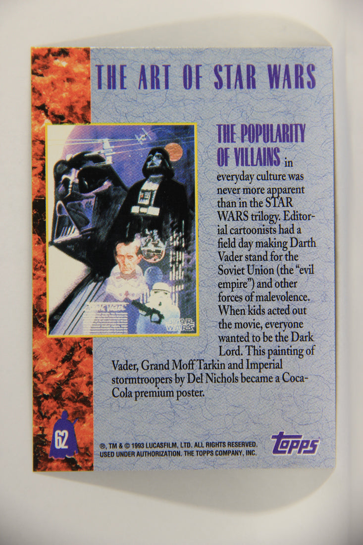Star Wars Galaxy 1993 Topps Card #62 The Popularity Of Villains Artwork ENG L002951