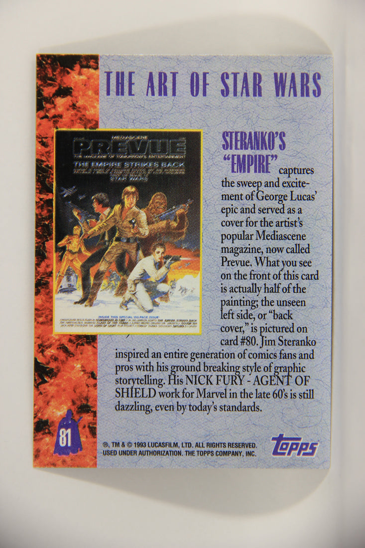 Star Wars Galaxy 1993 Topps Card #81 Leia Luke Han Chewie Artwork ENG L002969