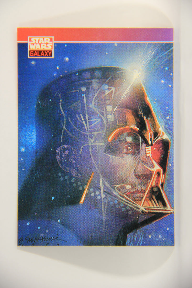 Star Wars Galaxy 1993 Topps Card #123 Darth Vader's Mask Artwork ENG L003011