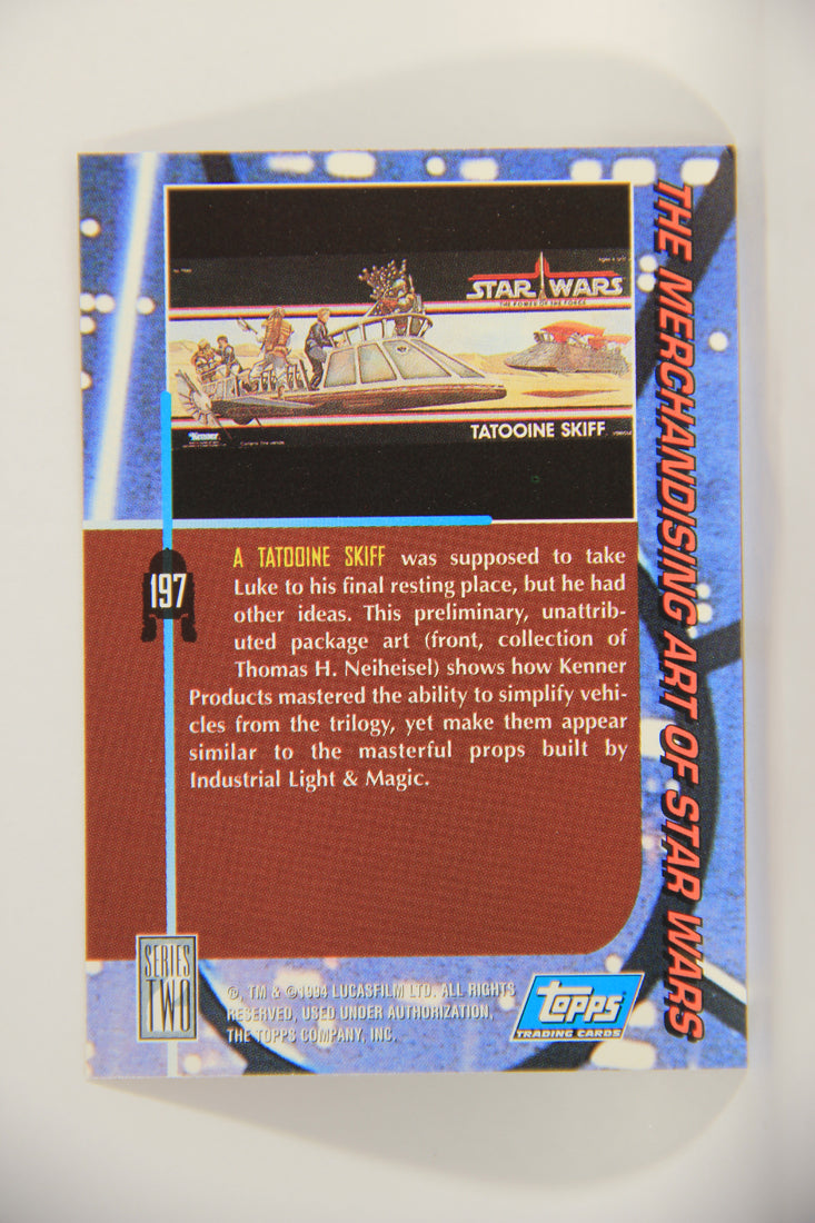 Star Wars Galaxy 1994 Topps Card #197 Tatooine Skiff Battle Artwork ENG L003028