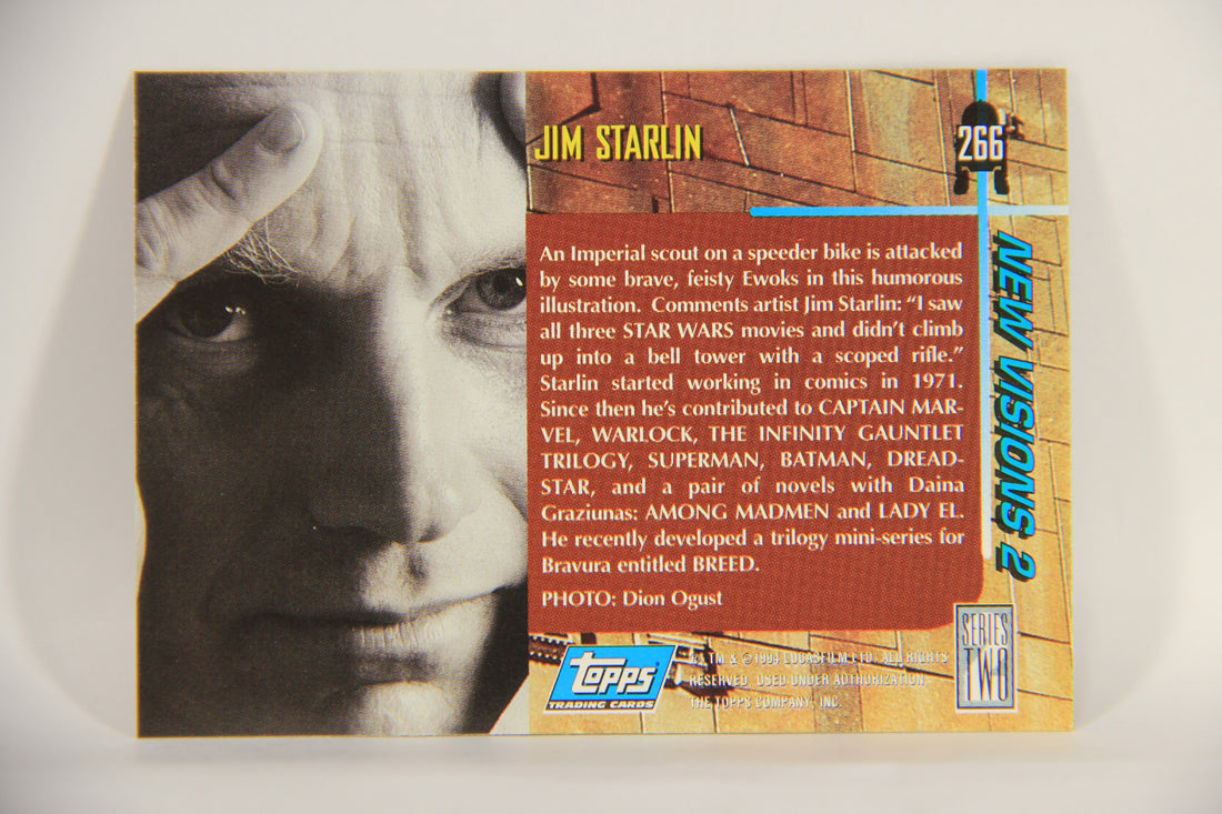 Star Wars Galaxy 1994 Topps Card #266 Biker Scout And Ewoks Artwork ENG L003034