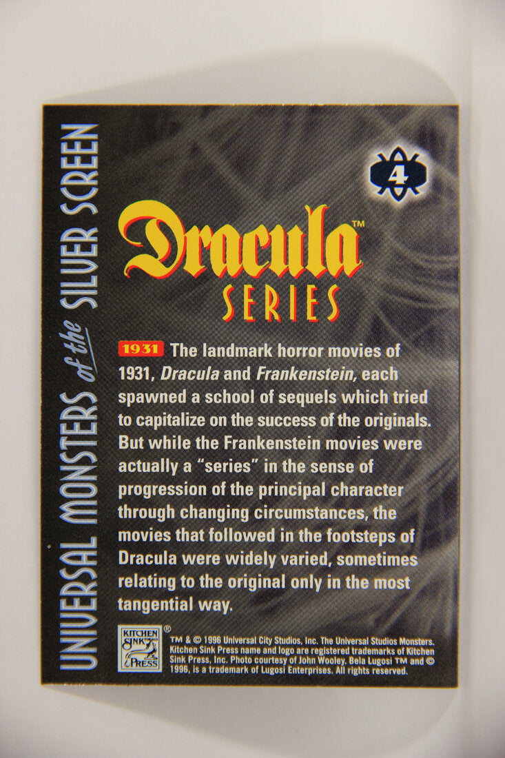 Universal Monsters Of The Silver Screen 1996 trading Card #4 Dracula 1931 L003040