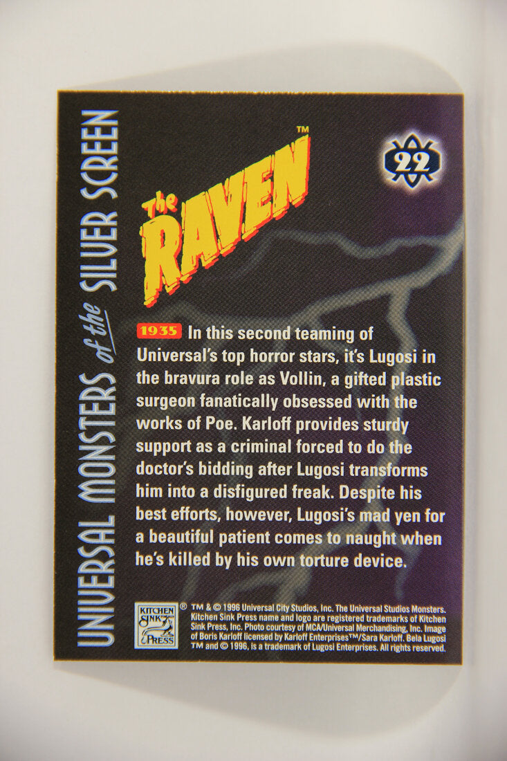 Universal Monsters Of The Silver Screen 1996 Trading Card #22 The Raven 1935 L003058
