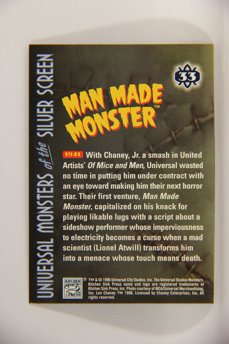 Universal Monsters Of The Silver Screen 1996 Trading Card #33 The Man Made-Monster 1941 L003068