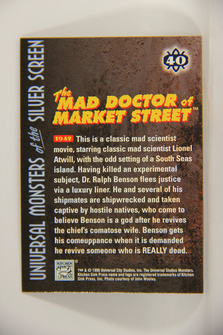Universal Monsters Of The Silver Screen 1996 Trading Card #40 Mad Doctor Of Market Street L003073