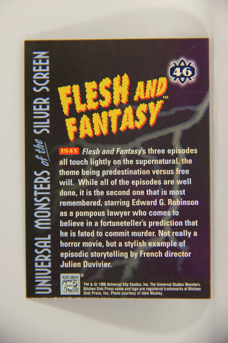 Universal Monsters Of The Silver Screen 1996 Trading Card #46 Flesh And Fantasy 1943 L003079