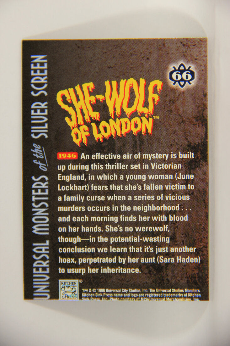 Universal Monsters Of The Silver Screen 1996 Trading Card #66 She-Wolf Of London 1946 L003097
