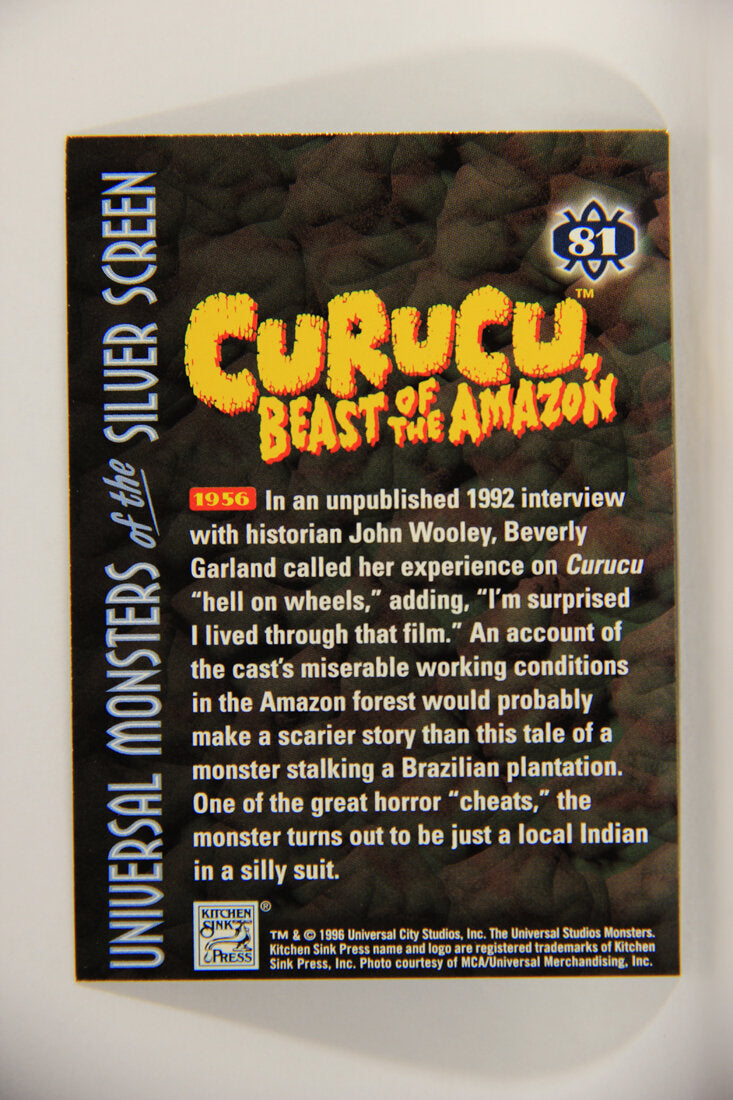 Universal Monsters Of The Silver Screen 1996 Card #81 Curucu Beast Of The Amazon 1956 L003111