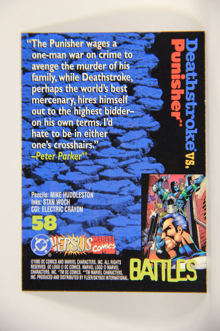 DC Versus Marvel Comics 1995 Trading Card #58 Deathstroke Vs Punisher ENG L003224