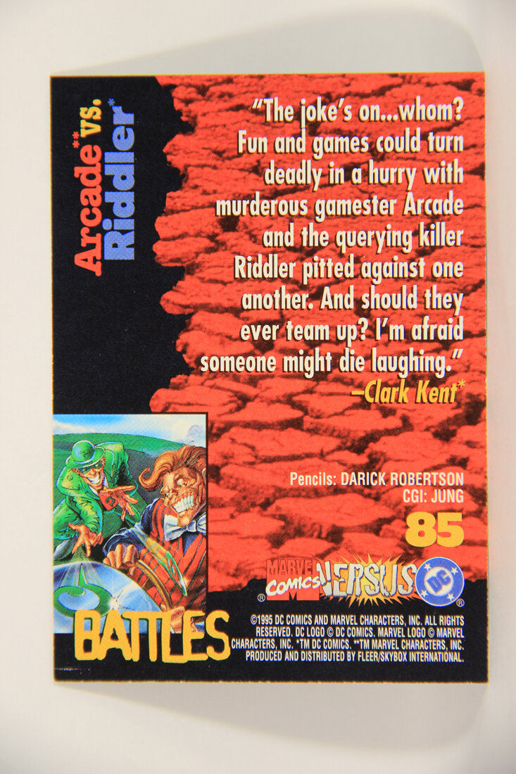 DC Versus Marvel Comics 1995 Trading Card #85 Arcade Vs Riddler ENG L003628