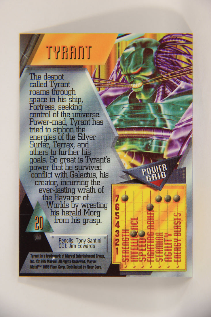 Marvel Metal 1995 Trading Card #20 Tyrant ENG Fleer L003655