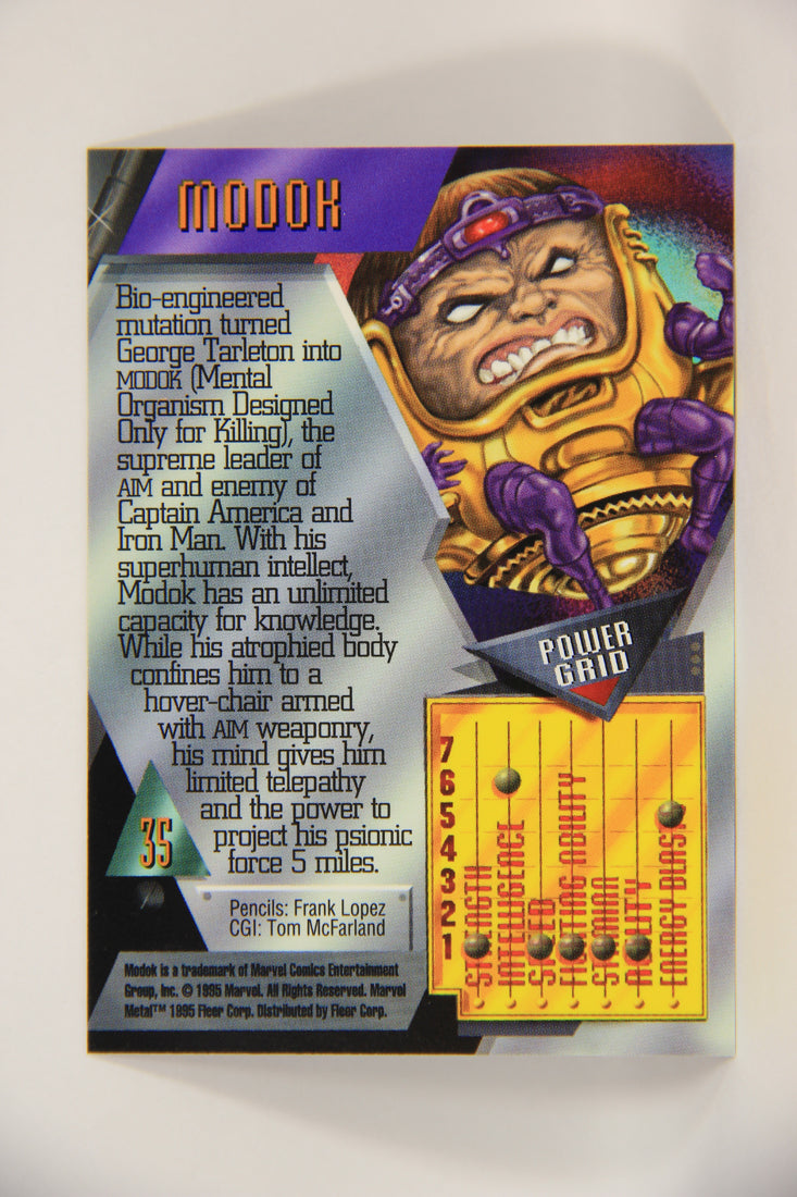 Marvel Metal 1995 Trading Card #35 Modok ENG Fleer L003670