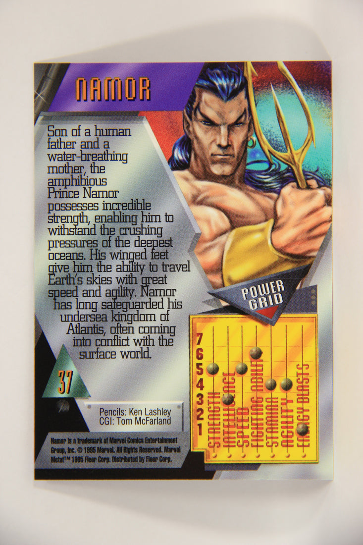 Marvel Metal 1995 Trading Card #37 Namor ENG Fleer L003672