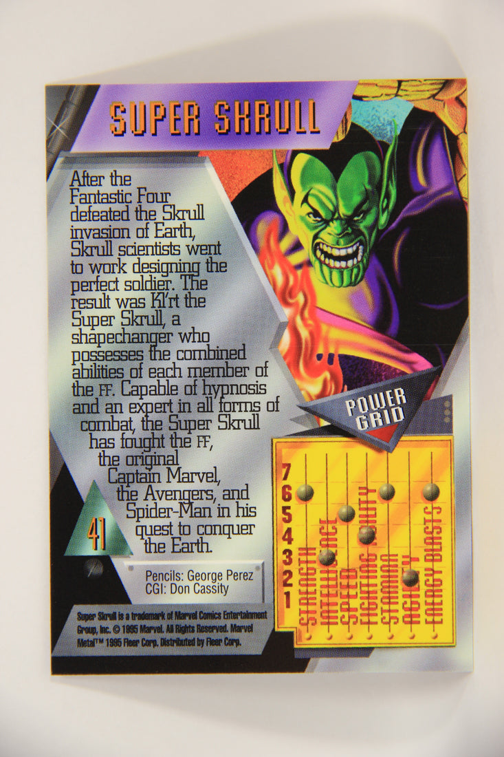 Marvel Metal 1995 Trading Card #41 Super Skrull ENG Fleer L003676