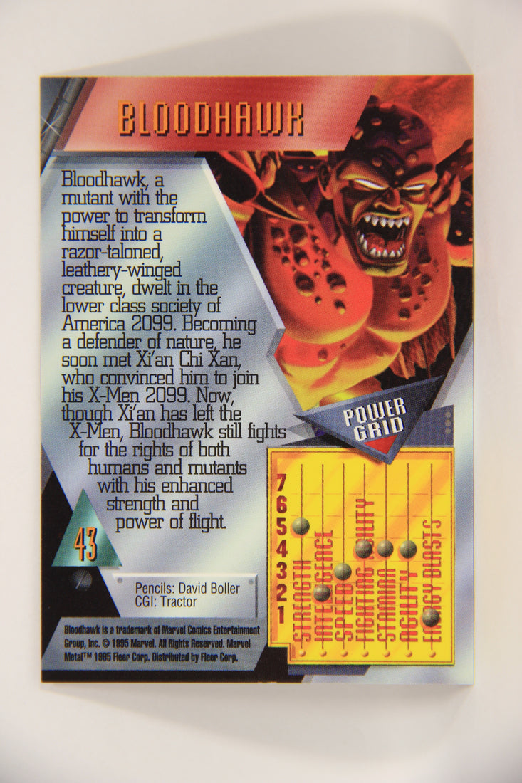 Marvel Metal 1995 Trading Card #43 Bloodhawk ENG Fleer L003678