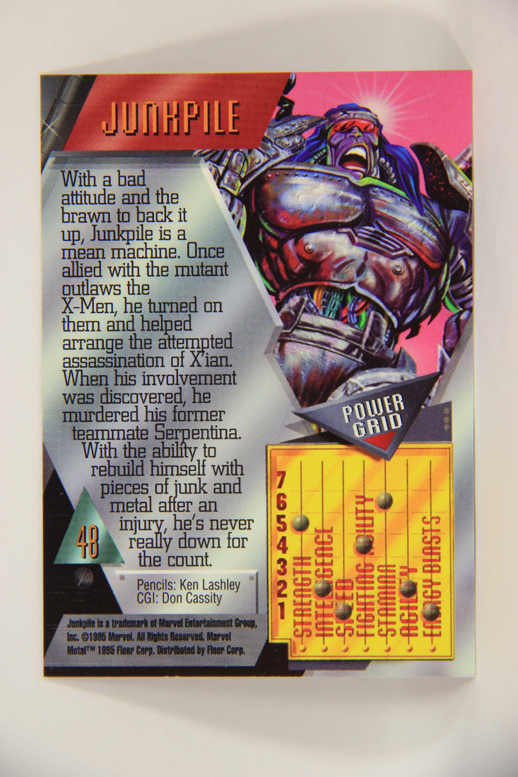 Marvel Metal 1995 Trading Card #48 Junkpile ENG Fleer L003683