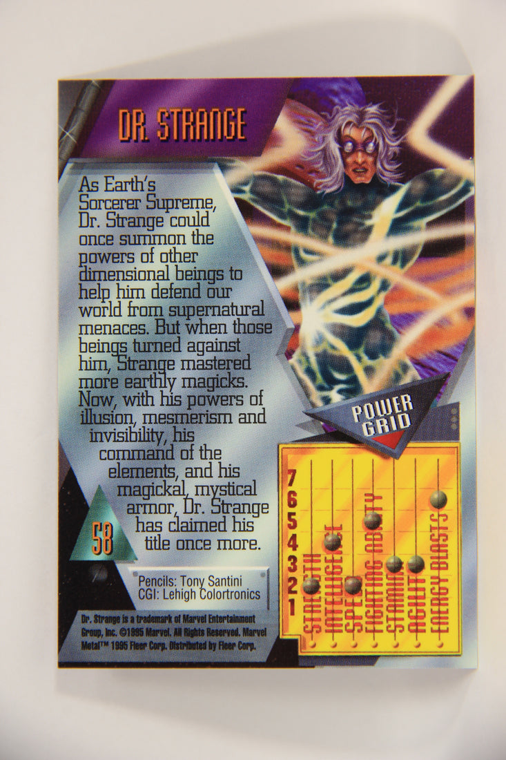 Marvel Metal 1995 Trading Card #58 Dr. Strange ENG Fleer L003693